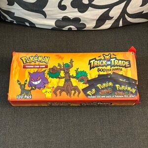 New; 2024; Pok’emon trading card game; 120-Pack; Booster Bundle; Trick or Trade